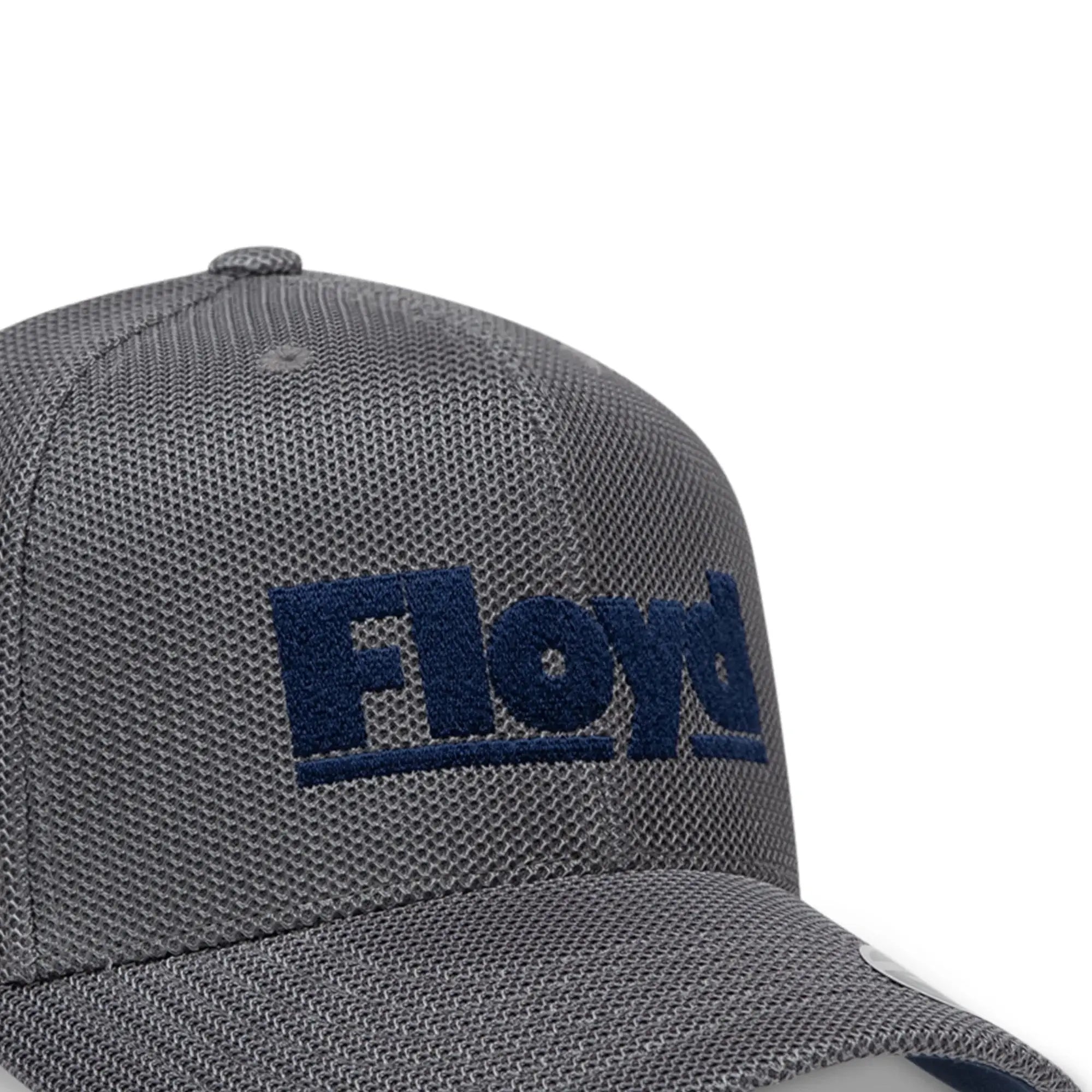 Embroidered Floyd logo detail – Floyd Baseball Cap in Curb Grey