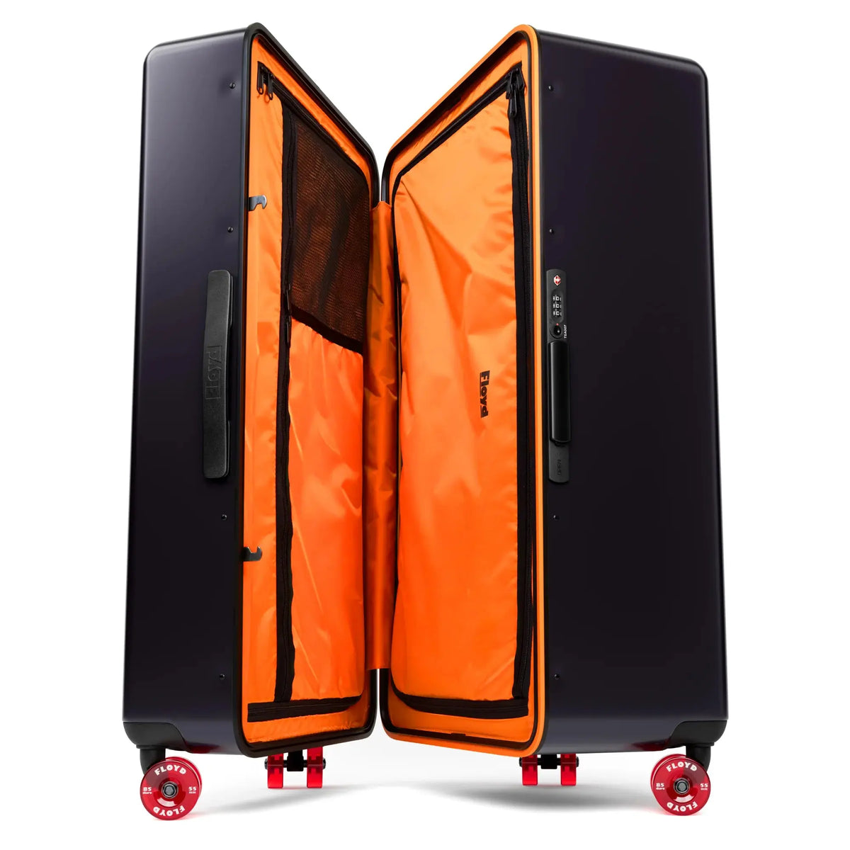 Open interior of the Floyd Bold suitcase in Galaxy Night
