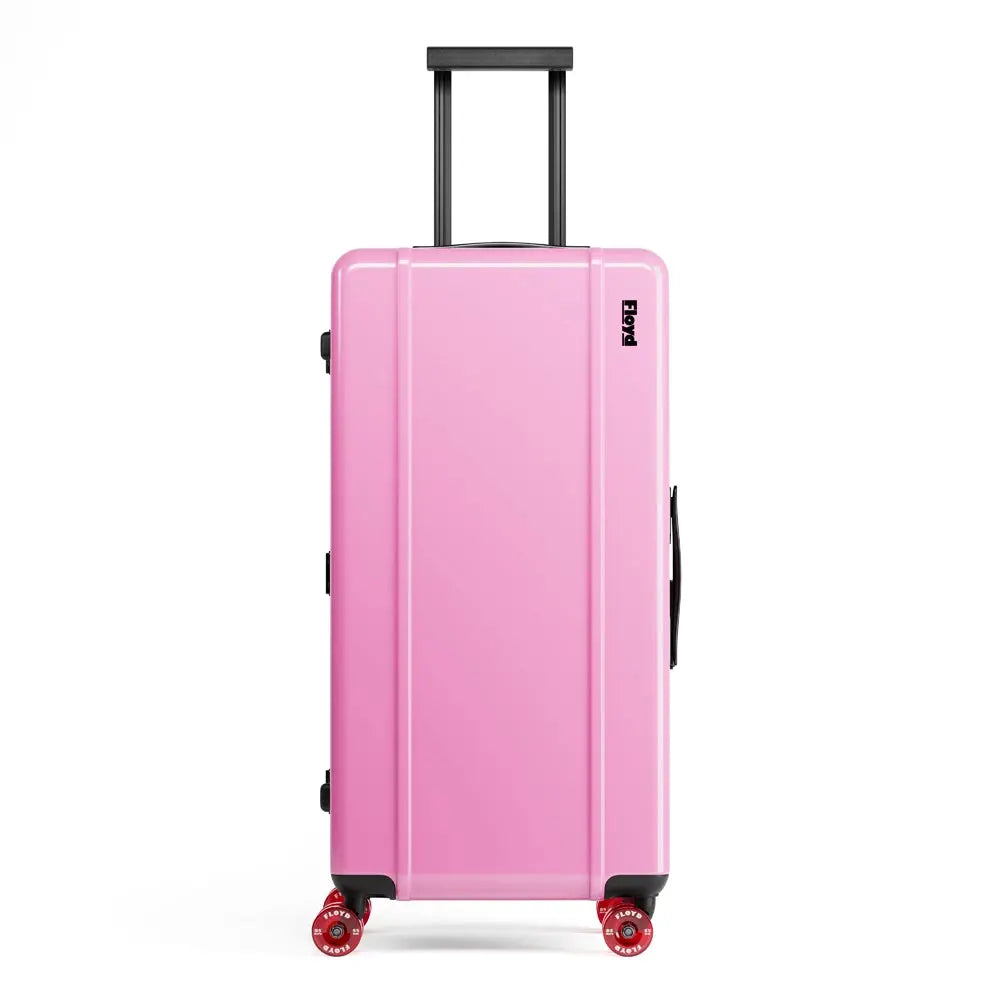 Front view of the Floyd Bold suitcase in Sugar Pink