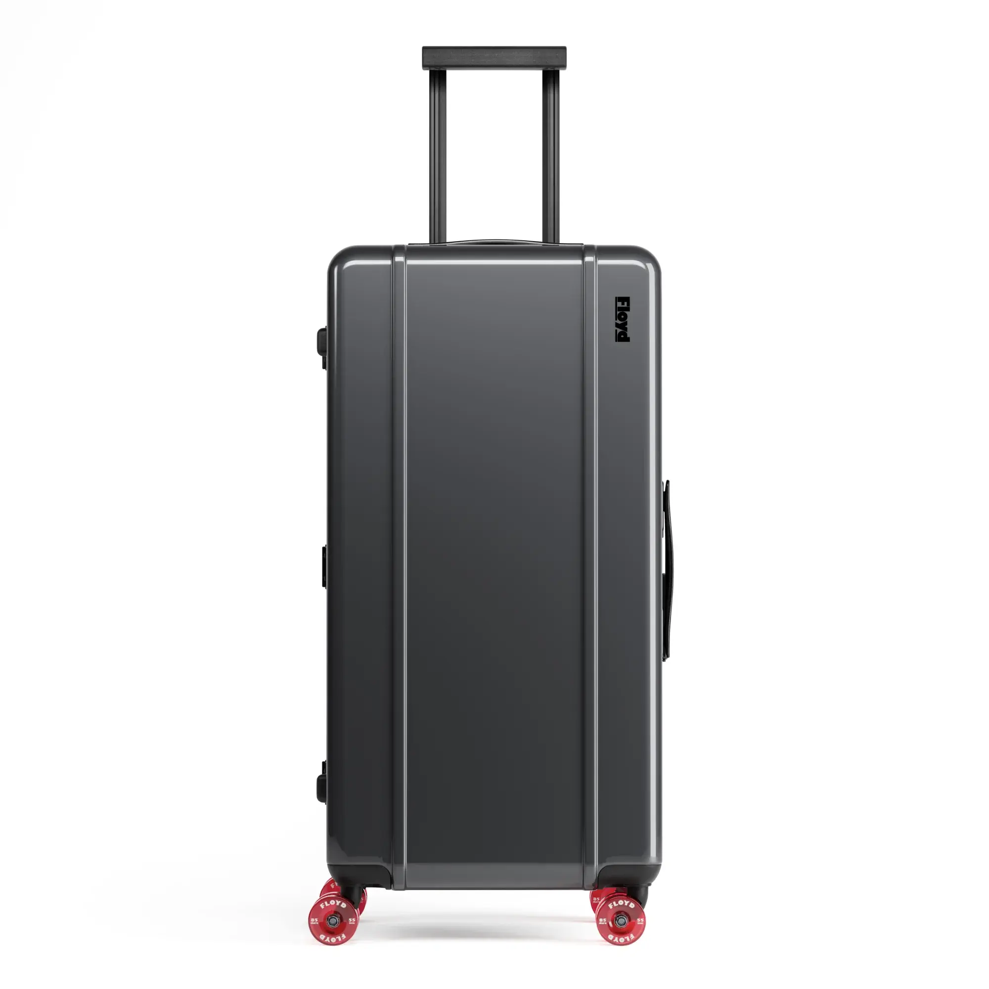 Front view of the Floyd Bold suitcase in Tarmac Grey