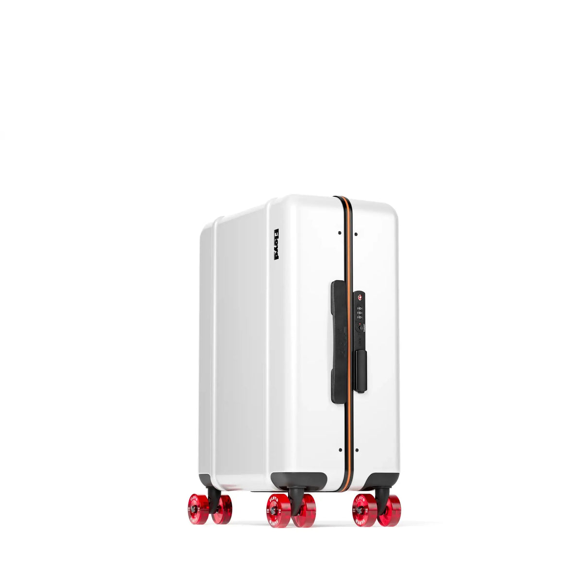 Three-quarter view of the Floyd Cabin suitcase in Bounty White
