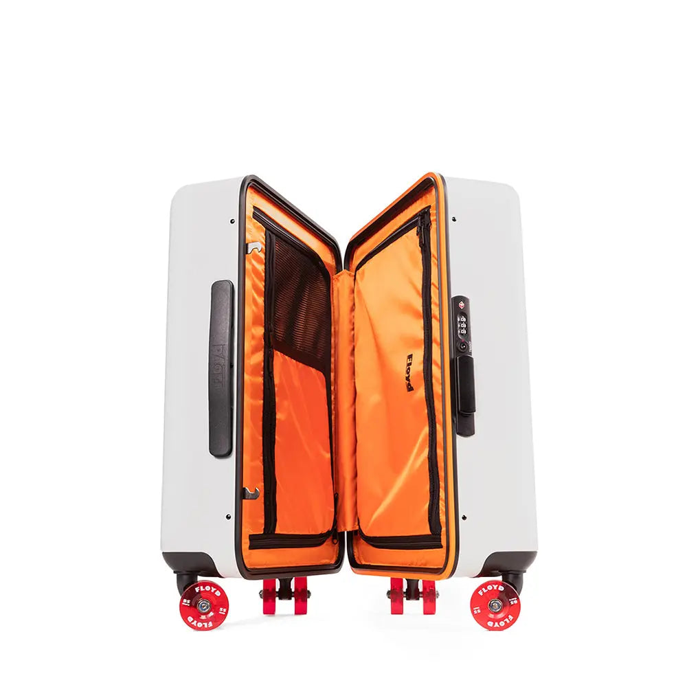 Open interior of the Floyd x Meissen Cabin suitcase