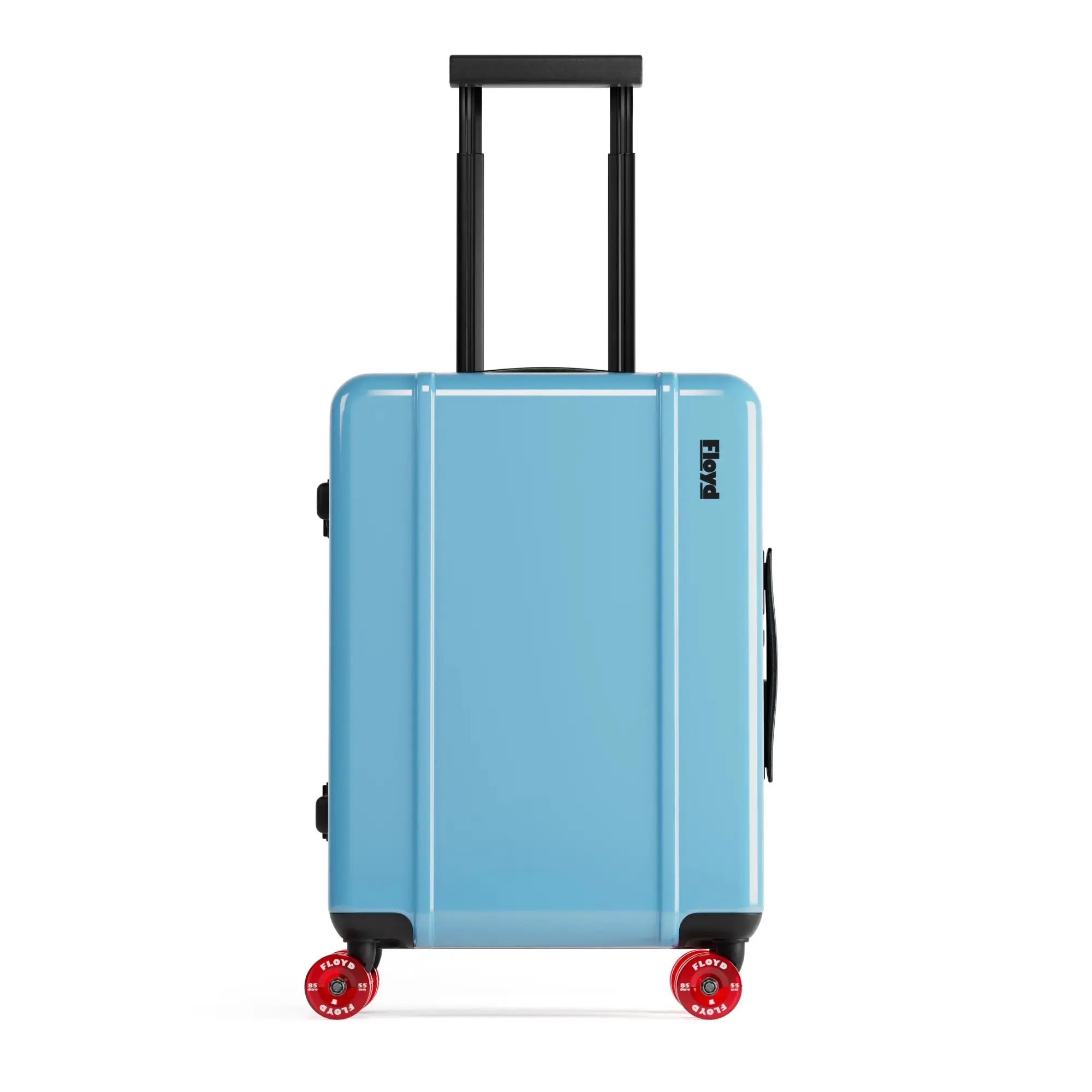 Front view of the Floyd Cabin suitcase in Miami Blue