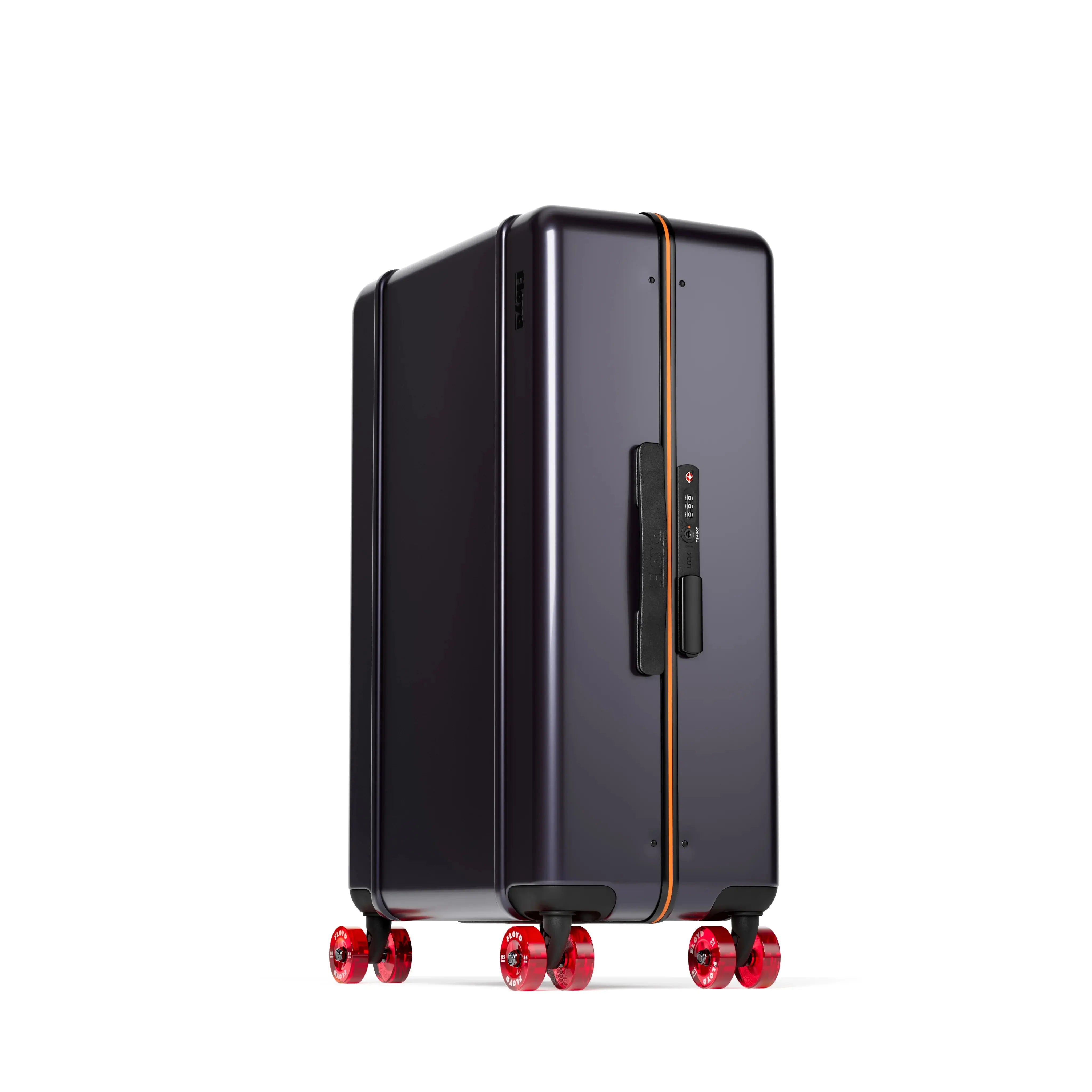 Three-quarter view of the Floyd Check-In suitcase in Galaxy Night