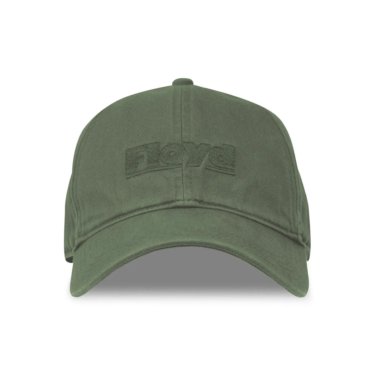 Front view of the Floyd Cotton Cap in Gator Green with embroidered Floyd logo.