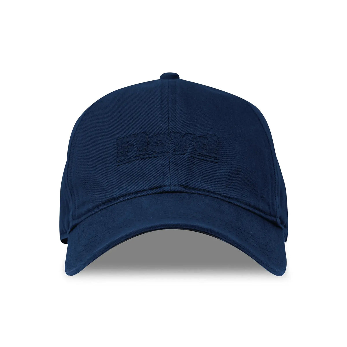 Front view of the Floyd Cotton Cap in Shark Blue with embroidered Floyd logo.