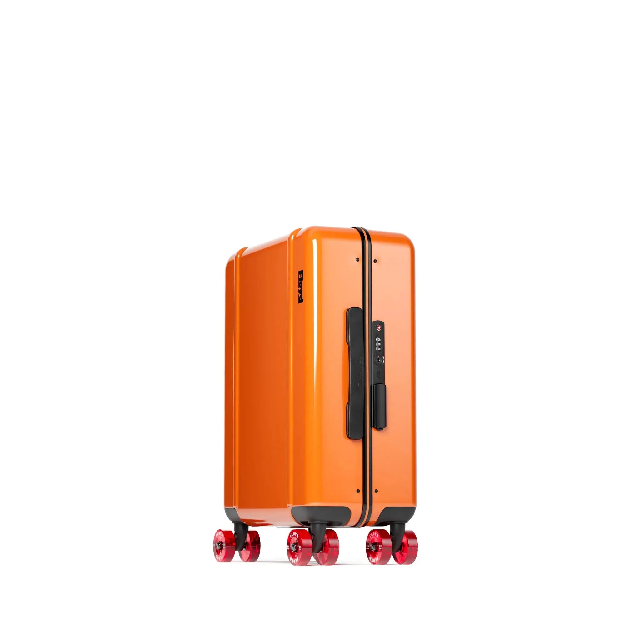 Dreiviertelansicht des Floyd Junior Koffers in Hot Orange