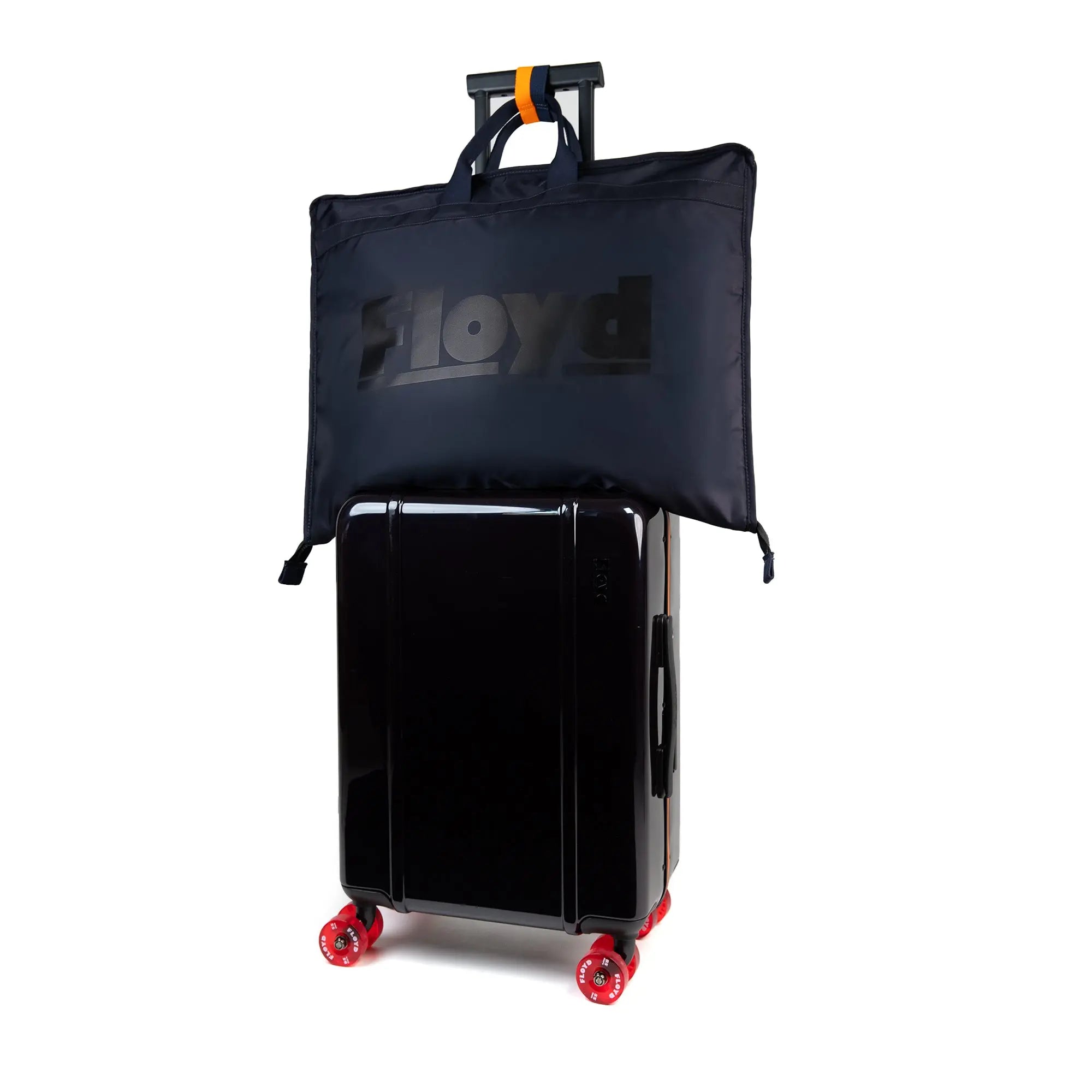 Suit Bag attached to a Floyd suitcase – Floyd Suit Bag in Galaxy Night