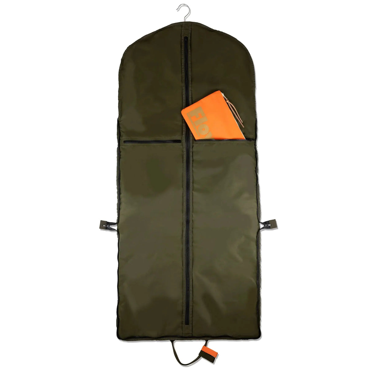 Folded rear view – Floyd Suit Bag in Gator Green