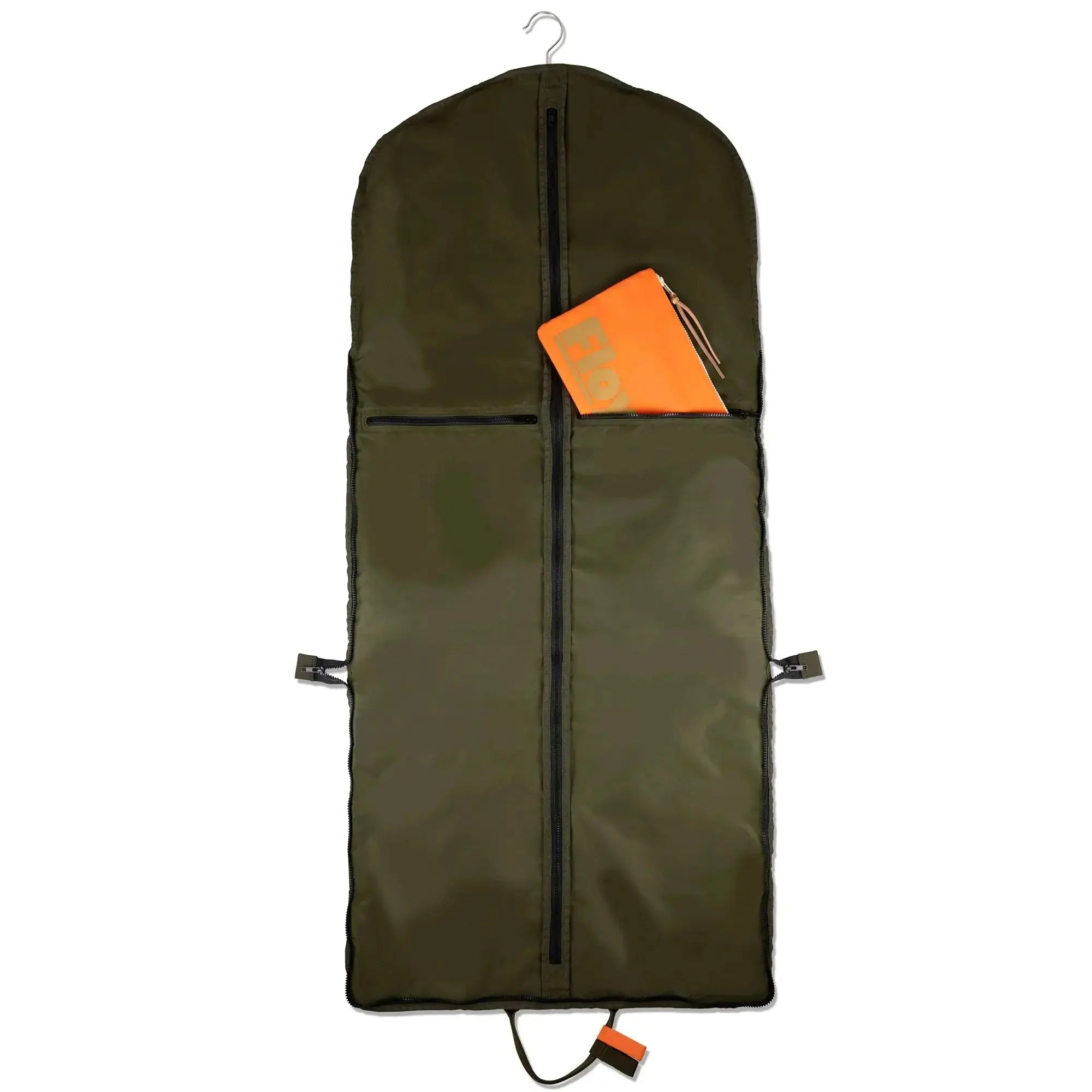 Folded rear view – Floyd Suit Bag in Gator Green
