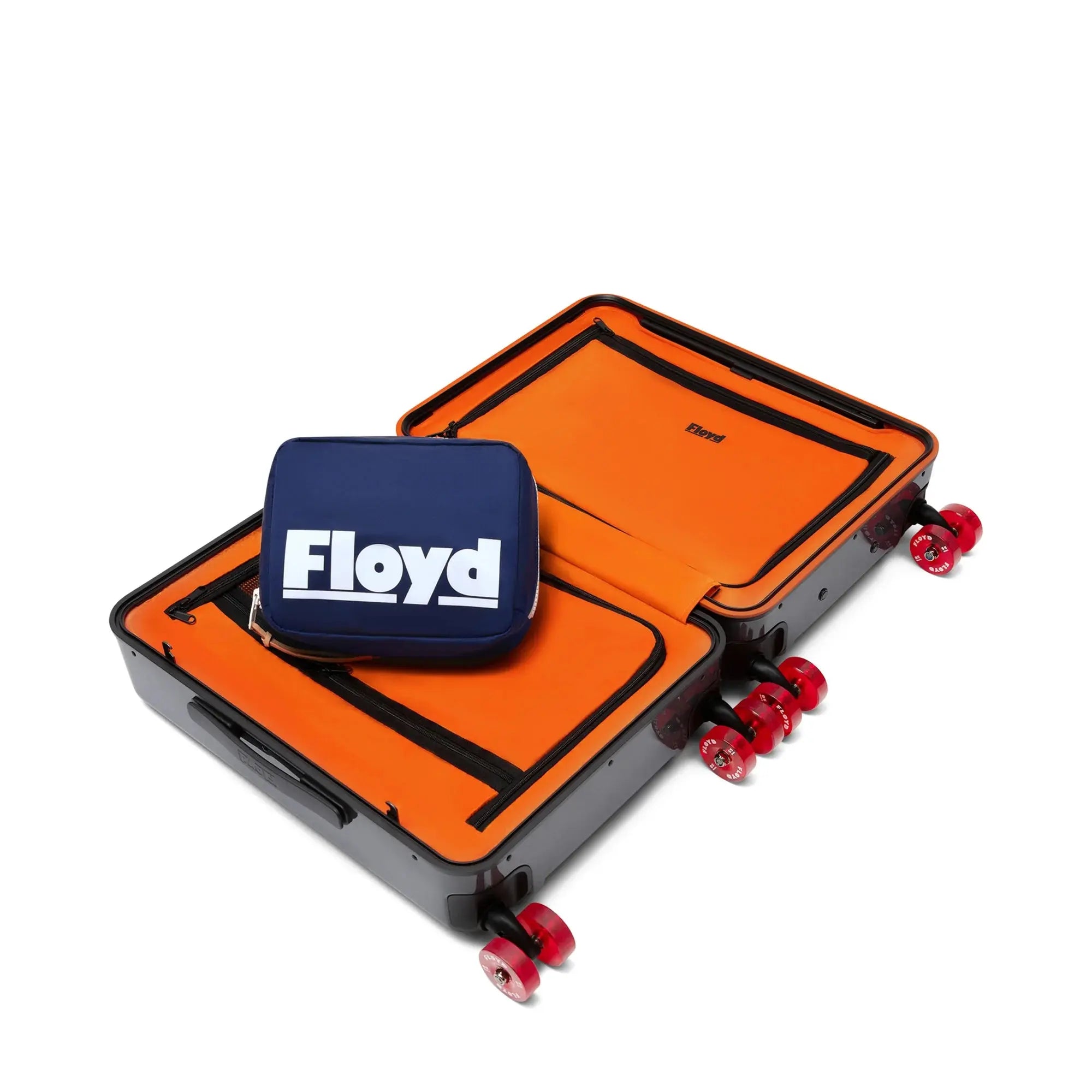 Washkit packed in a Floyd suitcase – Floyd Washkit in Shark Blue
