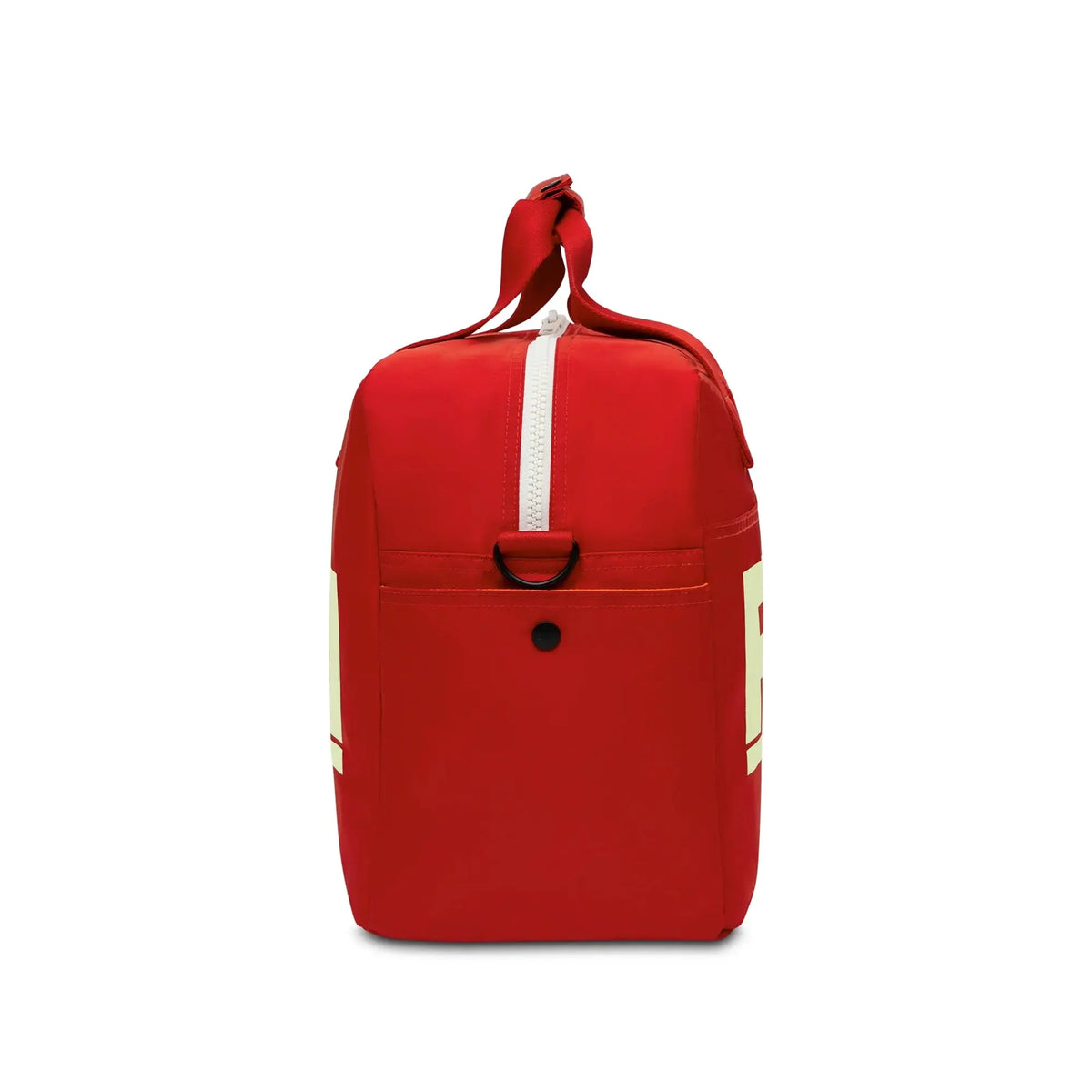 Side view – Floyd Weekender travel bag in Bahia Red