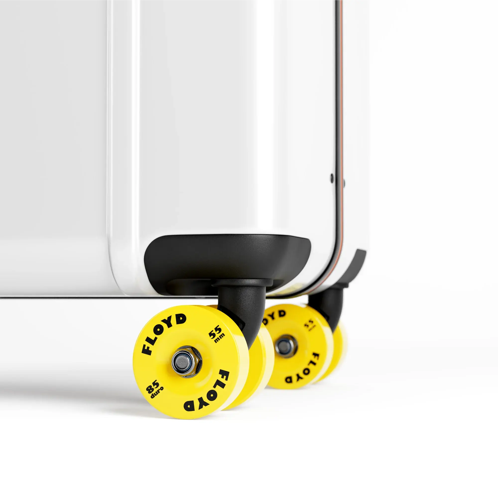 Floyd x Meissen suitcase with Monster Yellow wheel set