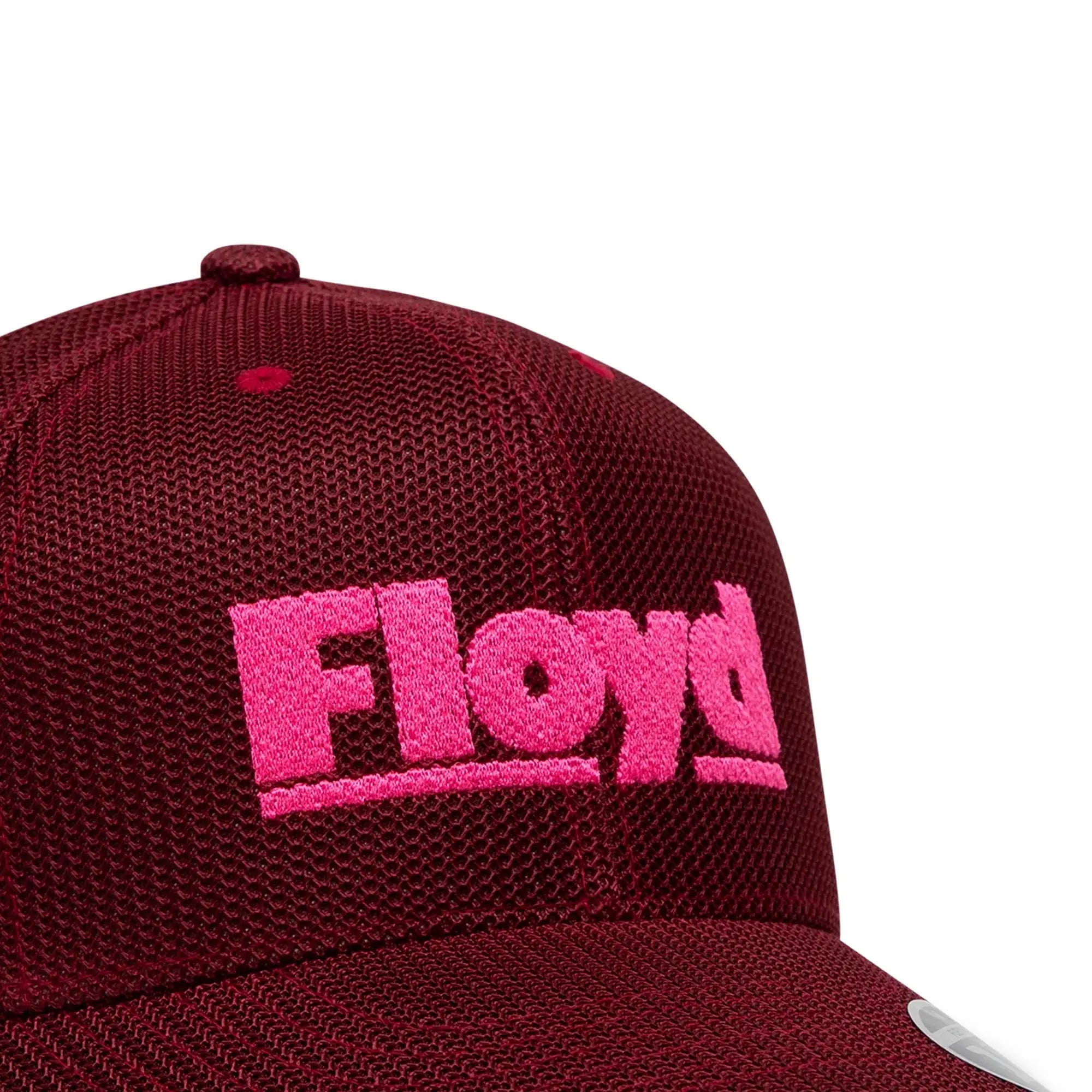 Embroidered Floyd logo detail – Floyd Baseball Cap in Chicago Red