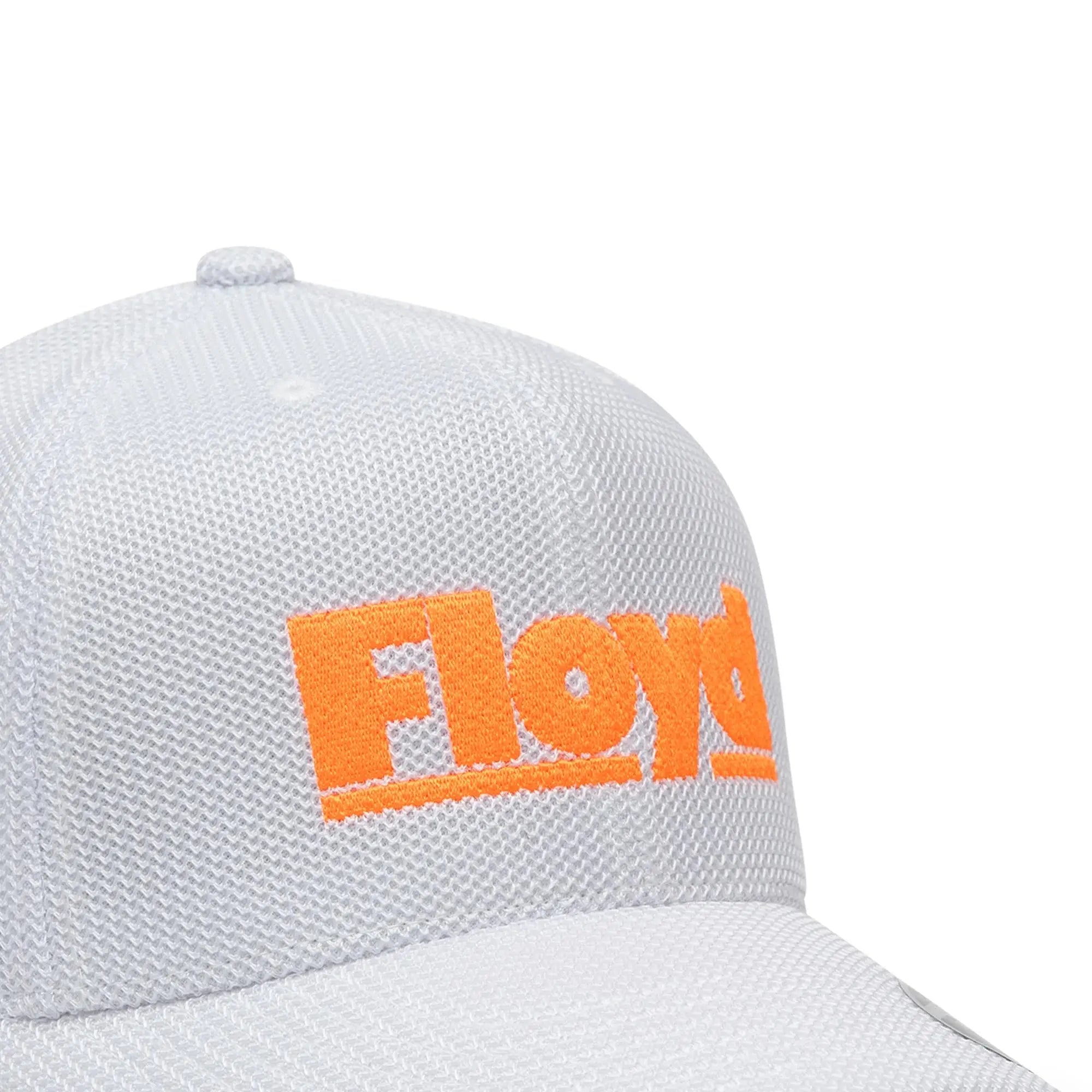 Embroidered Floyd logo detail – Floyd Baseball Cap in Cool White