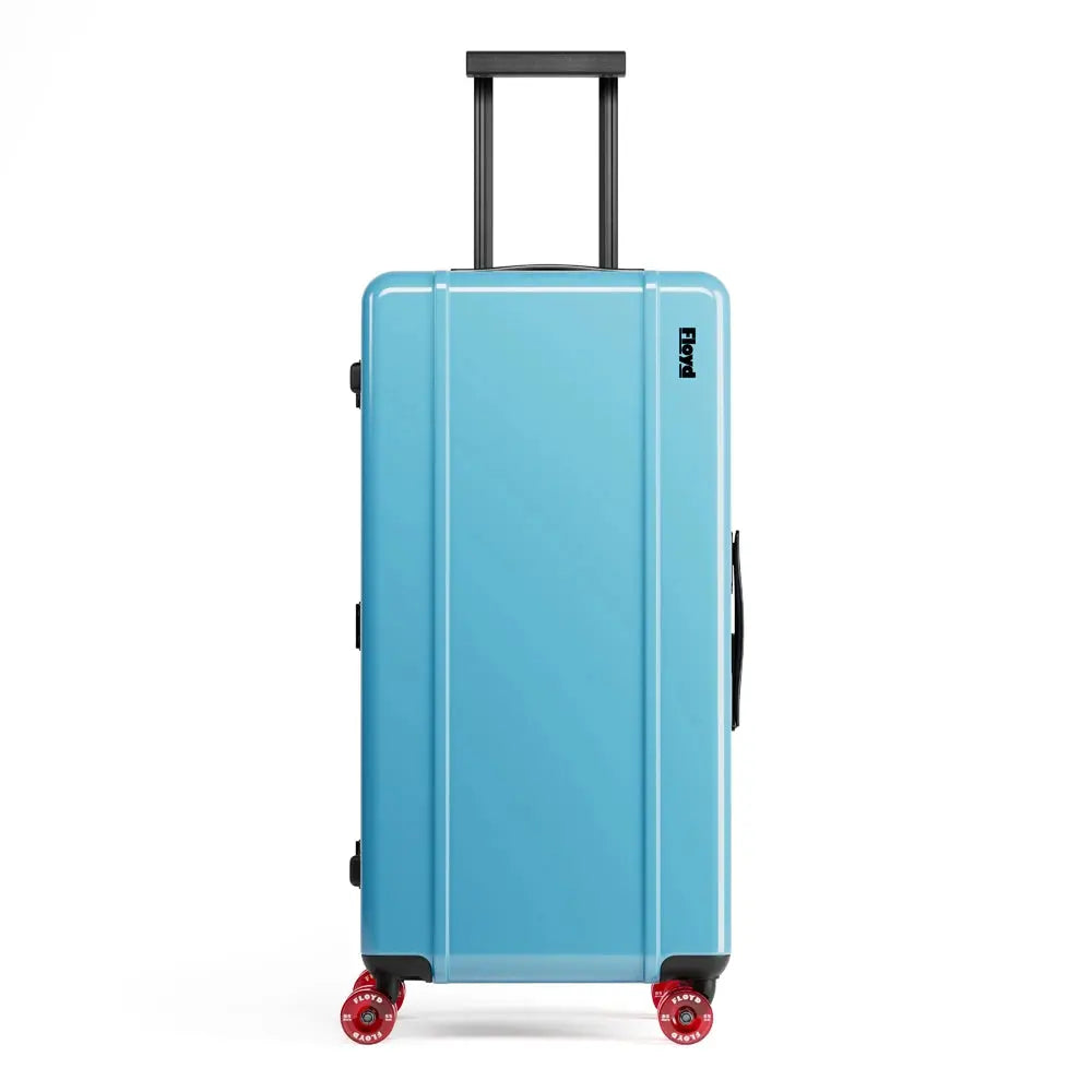 Front view of the Floyd Bold suitcase in Miami Blue