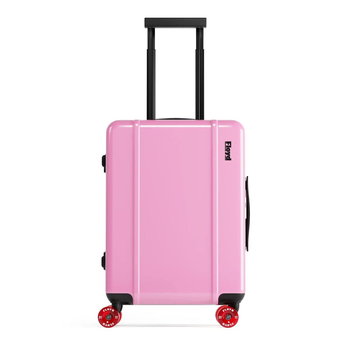 Front view of the Floyd Cabin suitcase in Sugar Pink