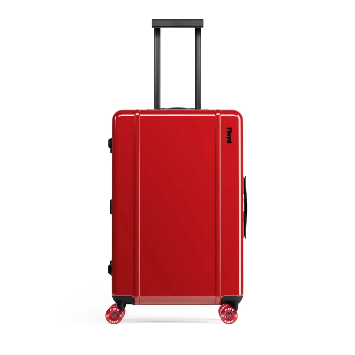 Front view of the Floyd Check-In suitcase in Bahia Red