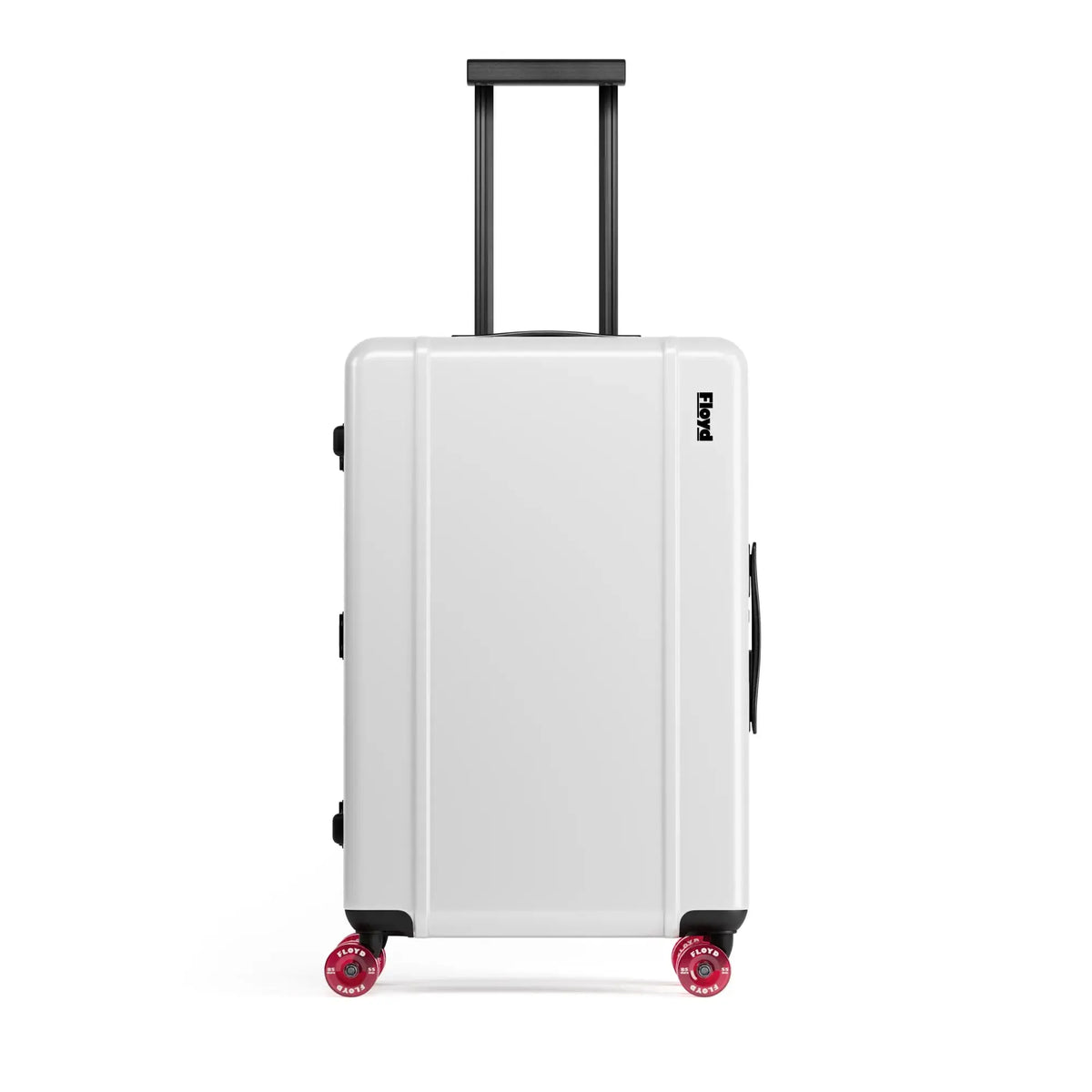 Front view of the Floyd Check-In suitcase in Bounty White