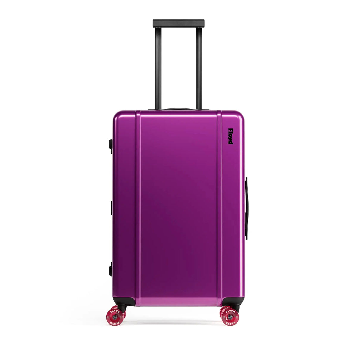 Front view of the Floyd Check-In suitcase in Magic Purple