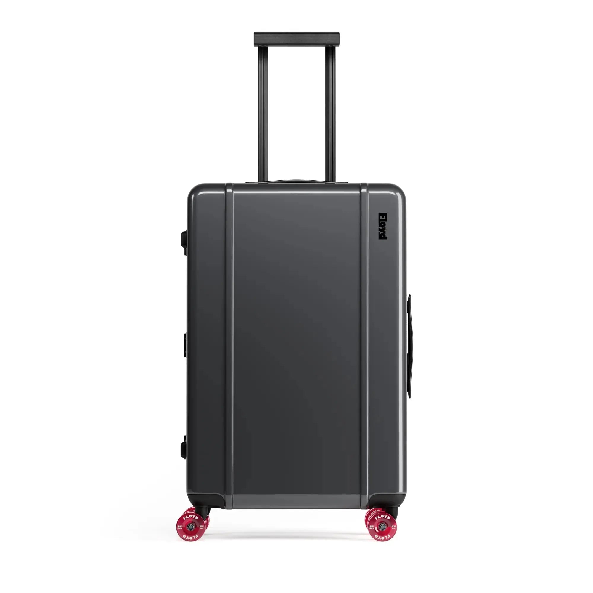 Front view of the Floyd Check-In suitcase in Tarmac Grey