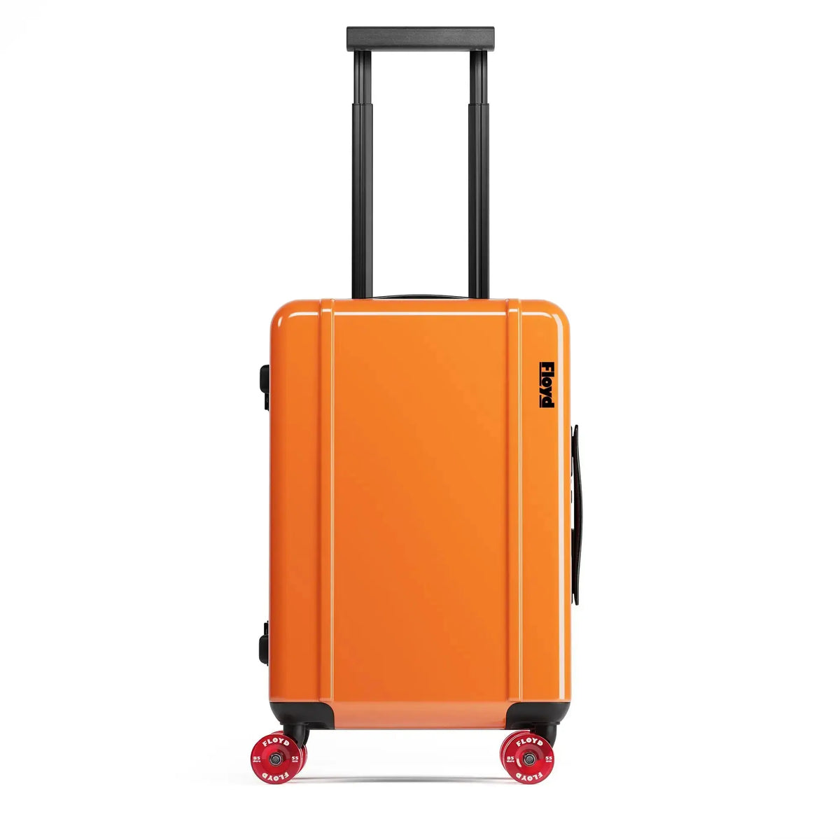 Vue de face de la valise Floyd Compact en Hot Orange