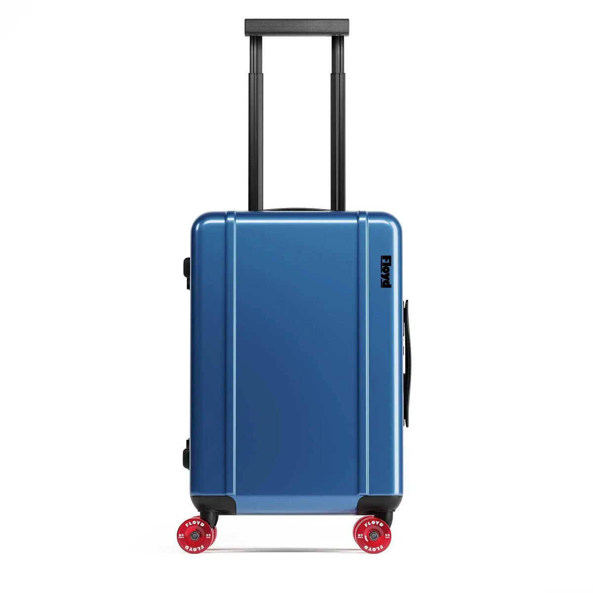 Vue de face de la valise Floyd Compact en Pacific Blue