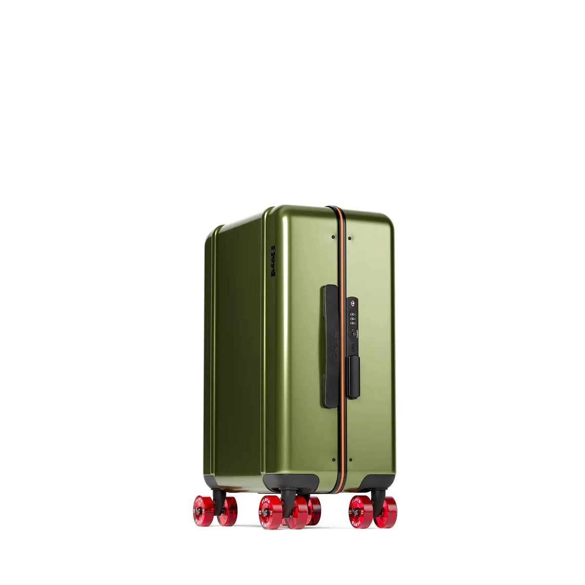 Vue de trois quarts de la valise Floyd Compact en Vegas Green