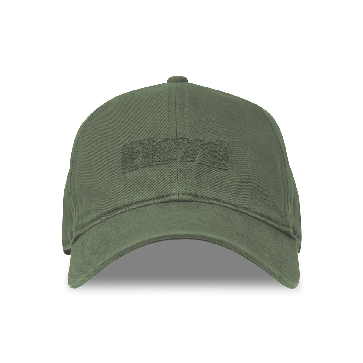 Front view of the Floyd Cotton Cap in Gator Green with embroidered Floyd logo.
