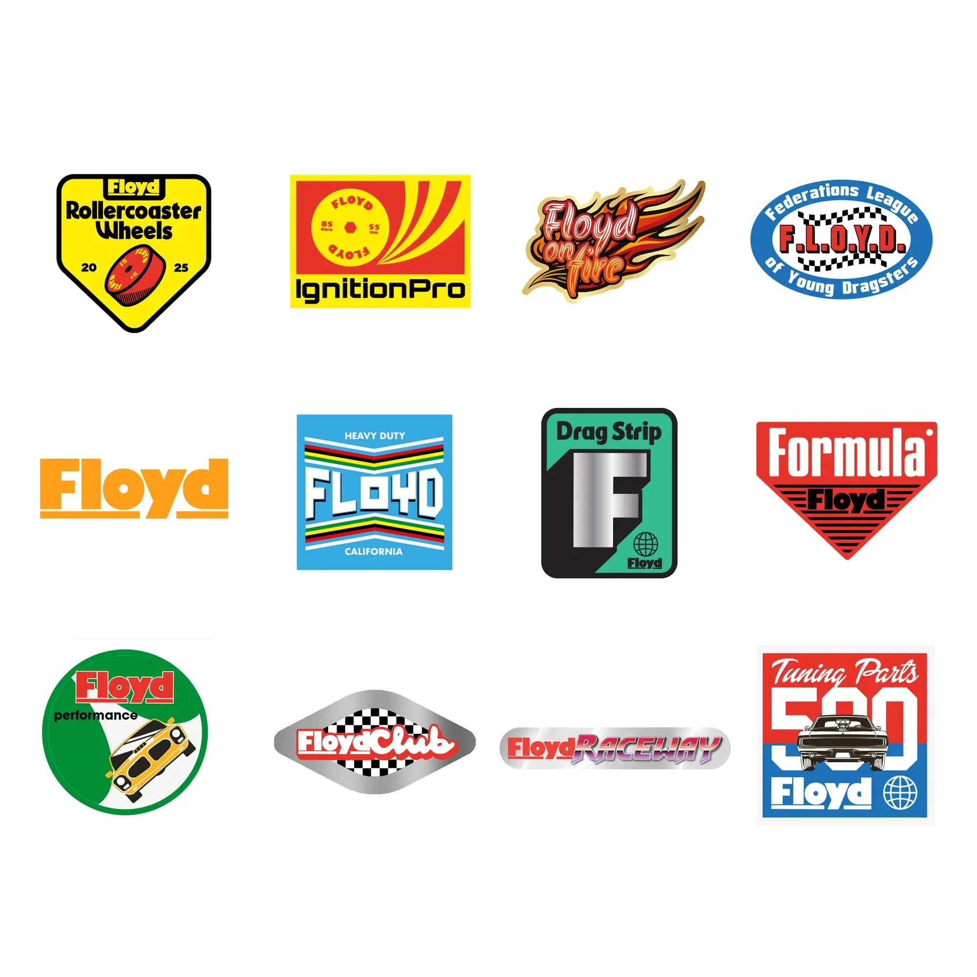 Vorderseite der Sticker-Set-Verpackung – Floyd Sticker Set 2025