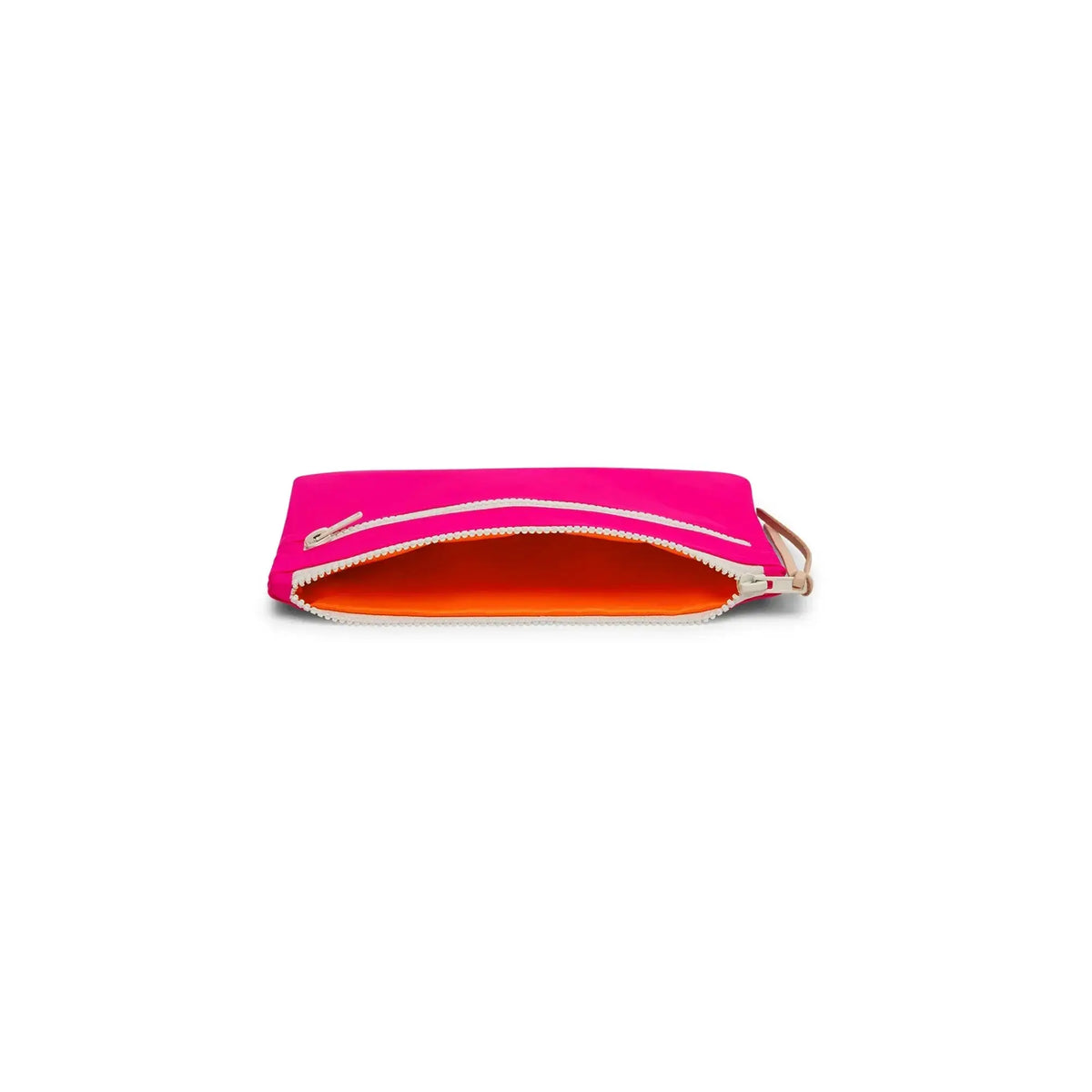 Open zipper and interior – Floyd Travel Pouch in Hollywood Pink