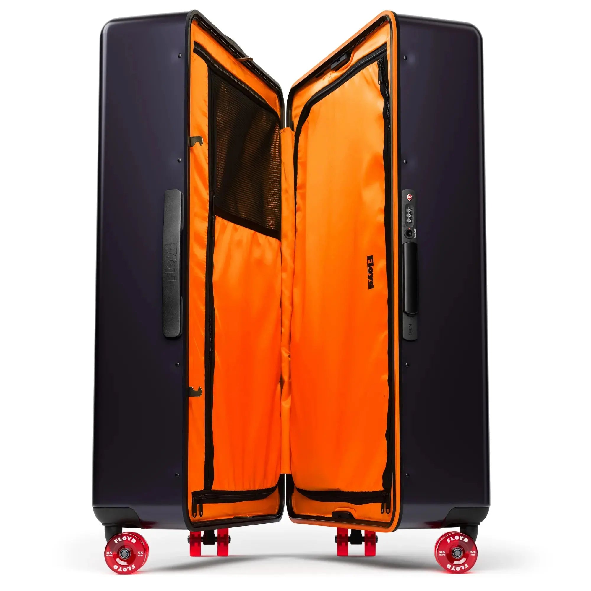 Open interior of the Floyd Trunk suitcase in Galaxy Night