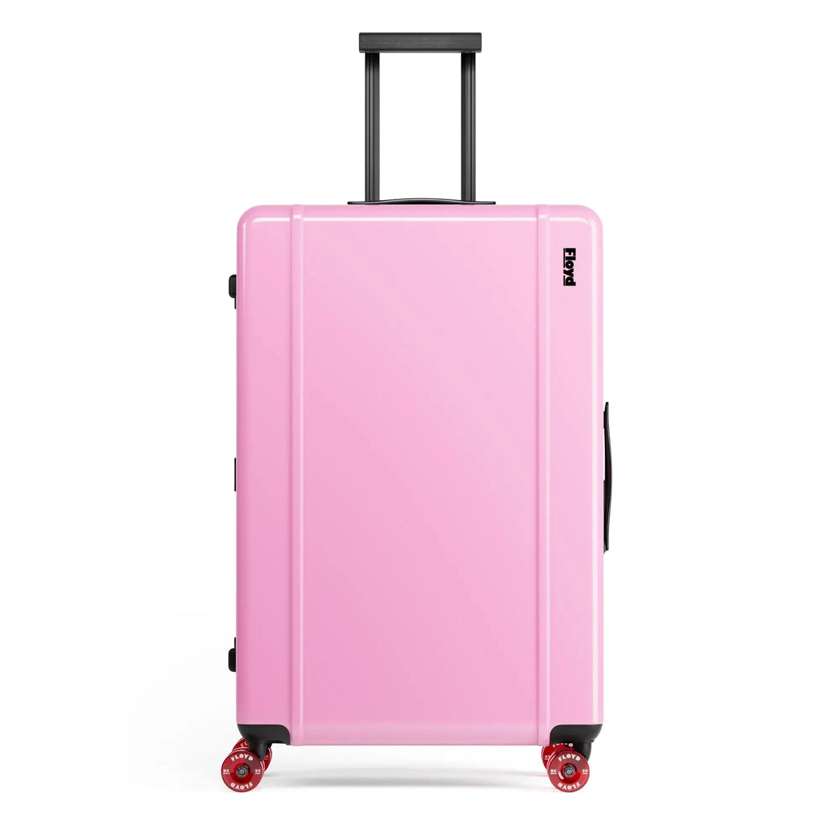 Front view of the Floyd Trunk suitcase in Sugar Pink