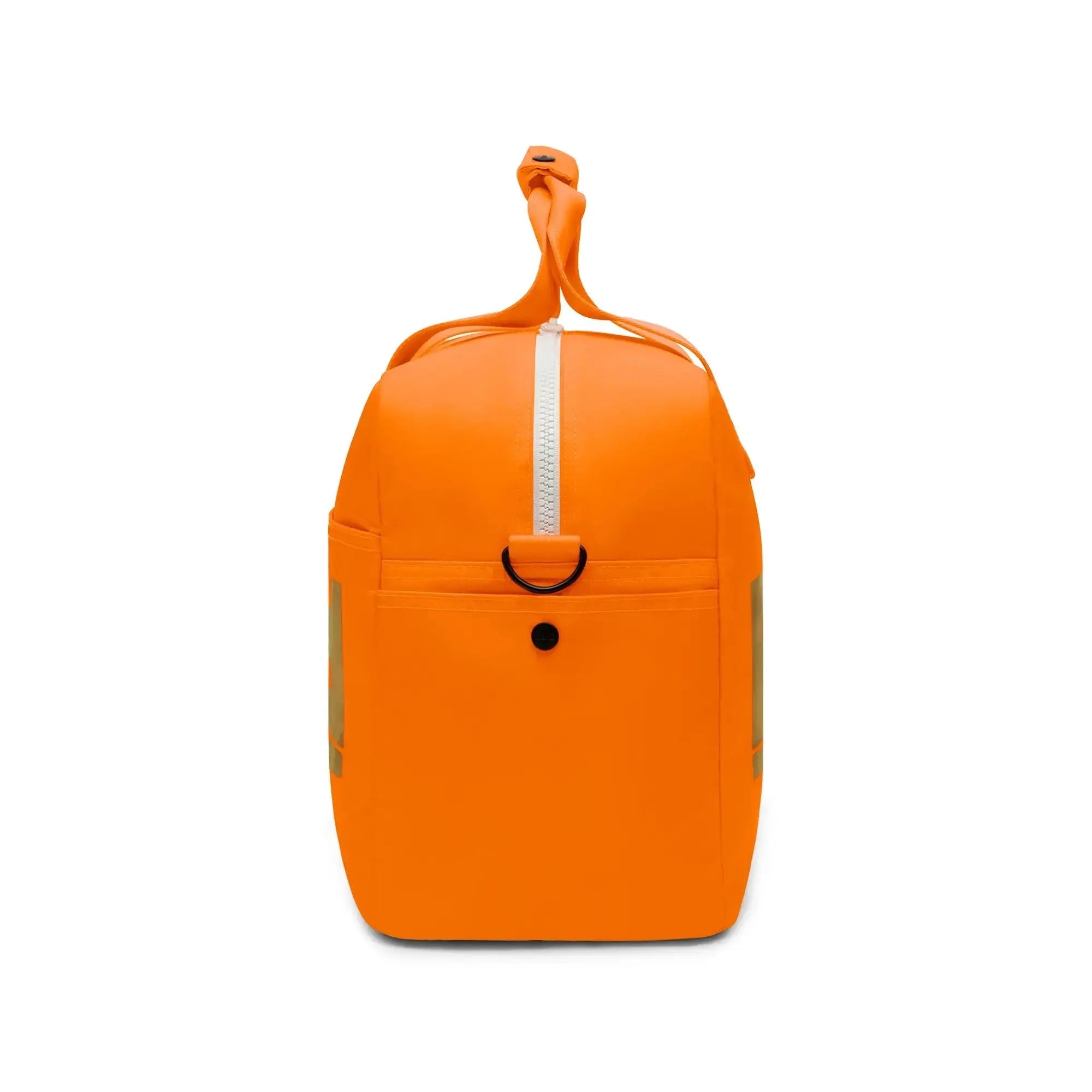 Side view – Floyd Weekender travel bag in Hot Orange