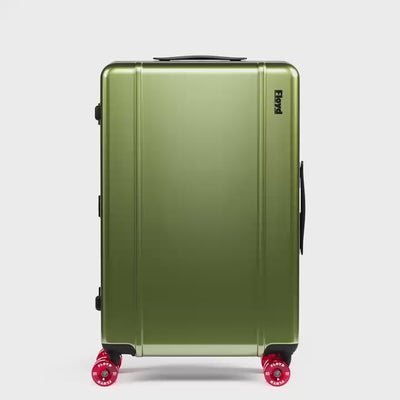 Floyd Check-In suitcase rotating through available colors in a 360-degree view